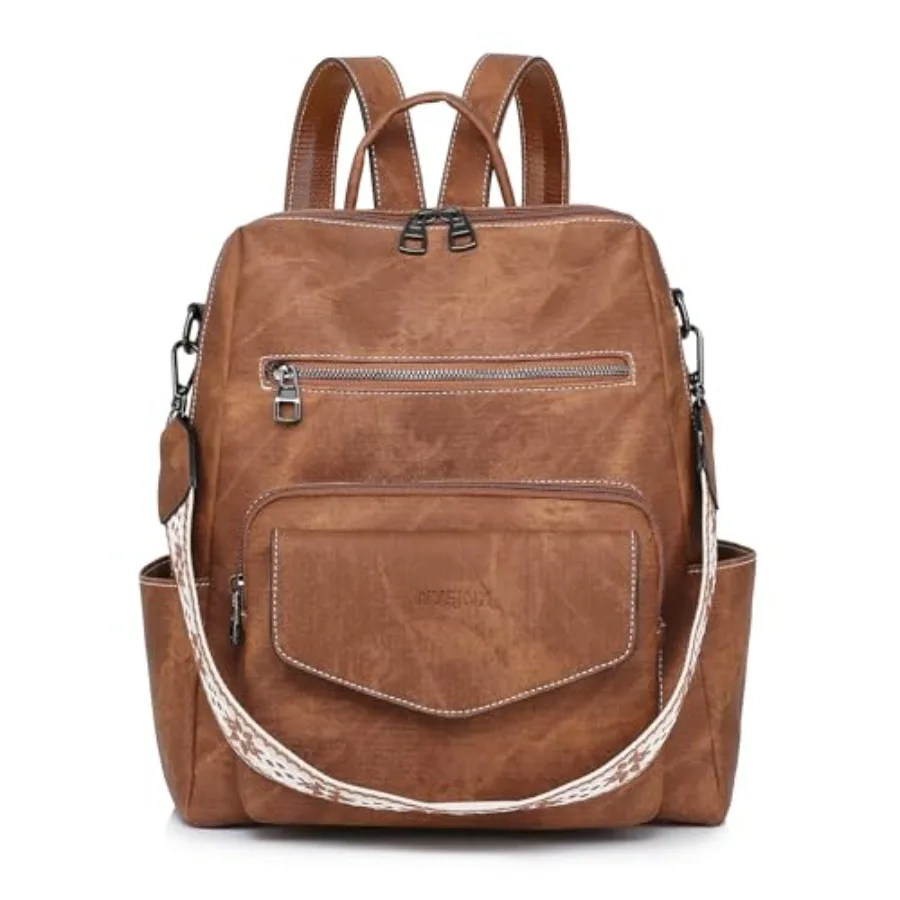 Backpack Purse for Women PU Backpack Ladies Fashion Handbag Designer Shoulder Bag Small Travel Bag