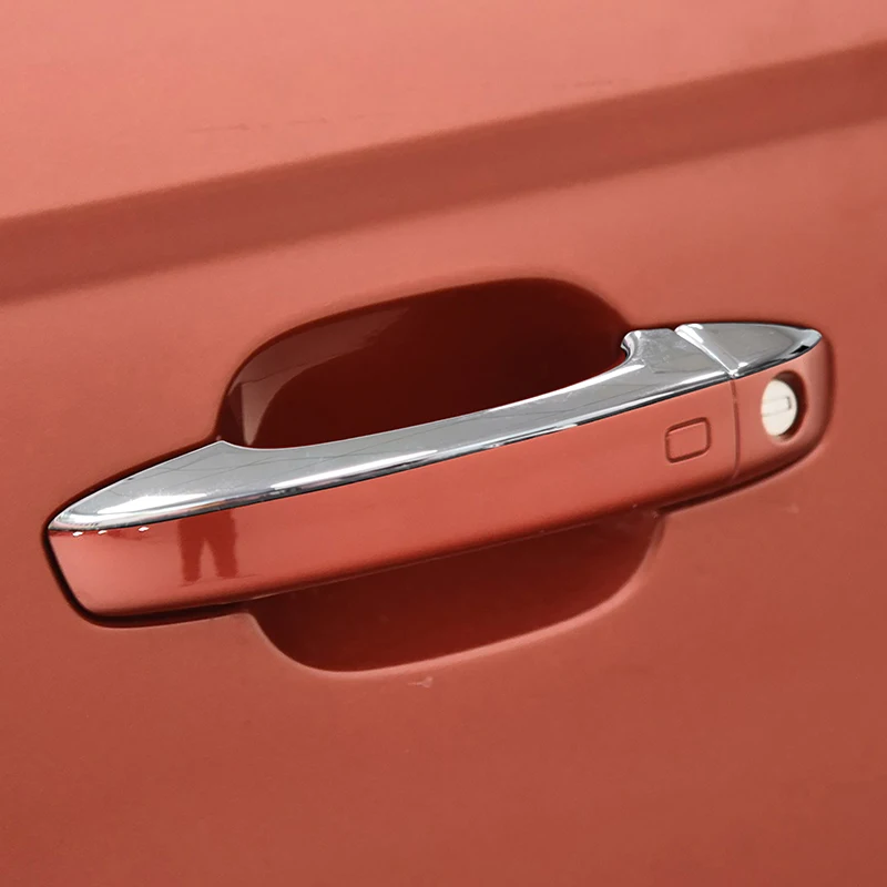 Car Exterior Door Pull Handle Decoration Cover Sequins Doorknob Sticker Trim For Audi A6 C6 C7 A7 2012-2018 S6 S7 Accessories