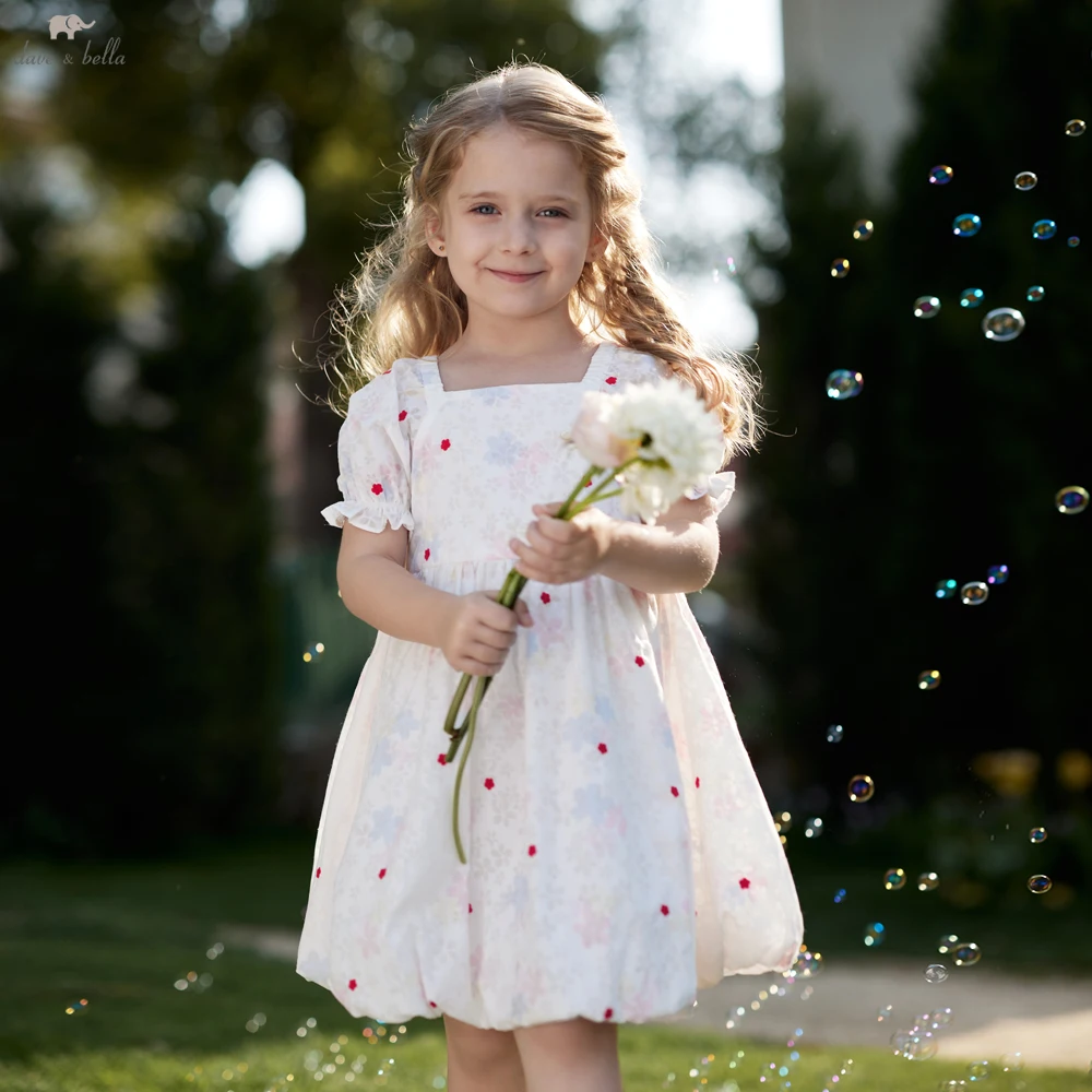 

Dave Bella Girls Floral Party Princess Dress Children Noble Short Sleeve Ball Gown Dress Sweet Charm Wedding Birthday DB2252213