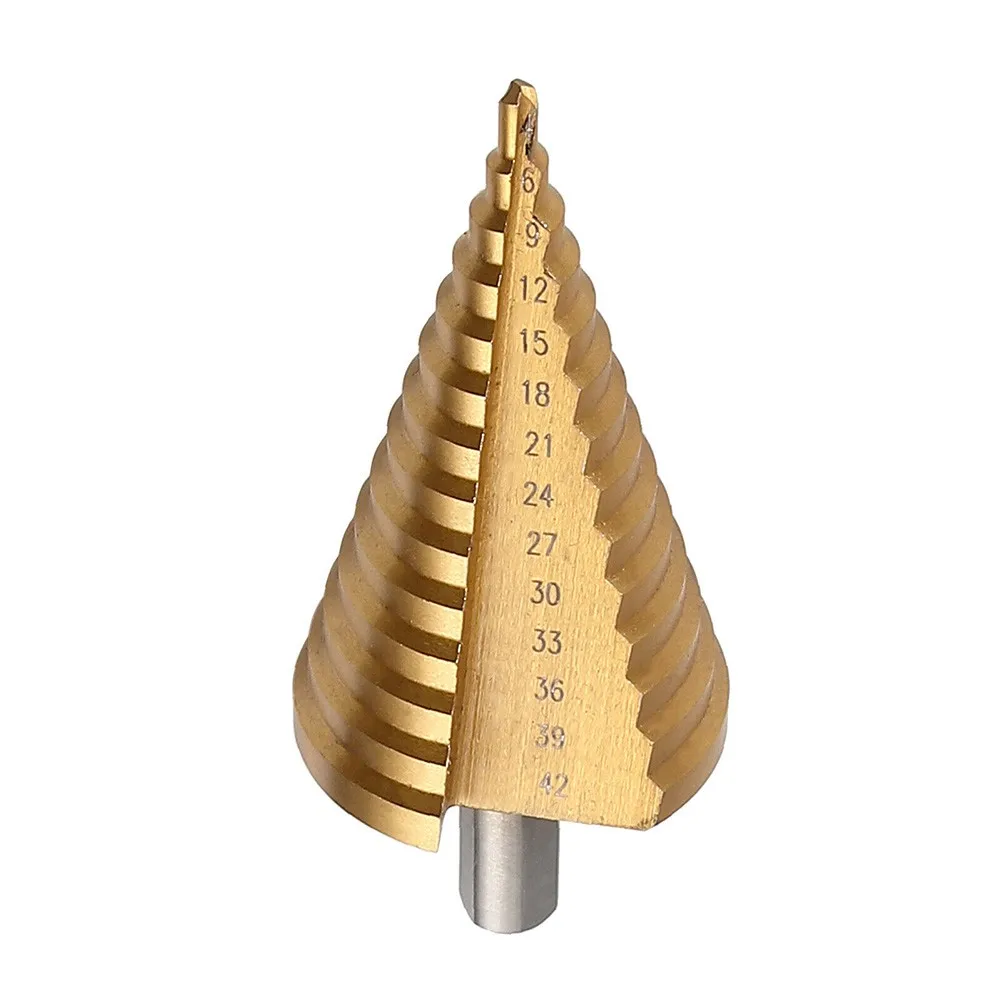 Imagem -03 - Titânio Revestido Passo Broca Sulco Reto 14 Passo Brocas Madeira Metal Hole Cutter Ferramentas de Perfuração de Núcleo Hss 442 mm