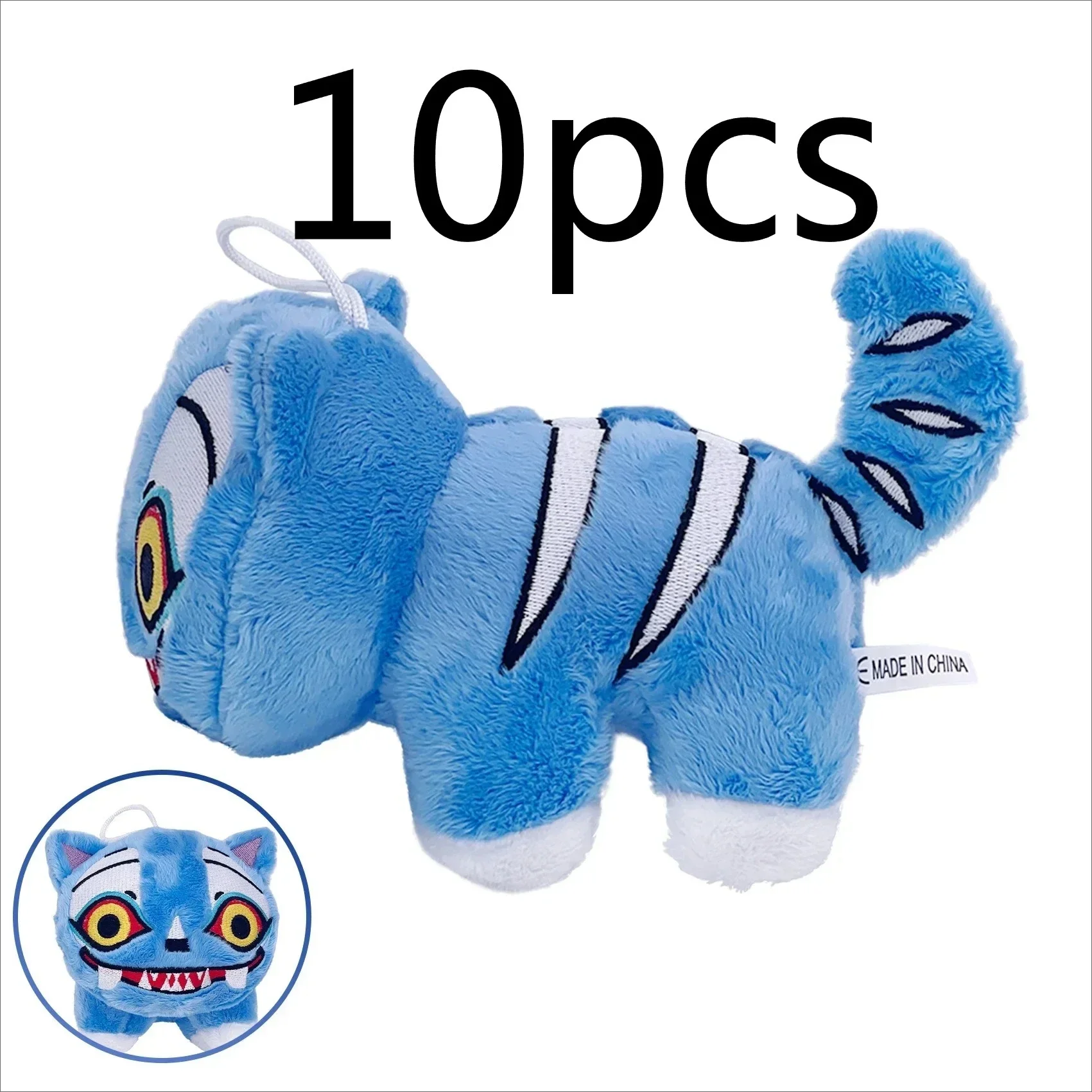 

10pcs Kpop Demons Hunters Plush Cute Purple Tiger Black Hat Magpie With 3 Eyes Monster Hunt Girl Group Stuffed For Fans Gifts