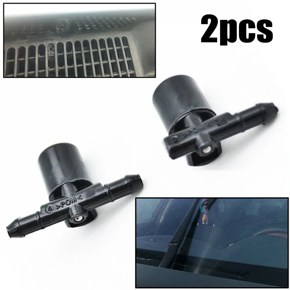 Useful Washer Nozzle Jets Jets Mist Replacement Spray 2PCS ABS Plastic Accessories Black For 12782508 & 12782509