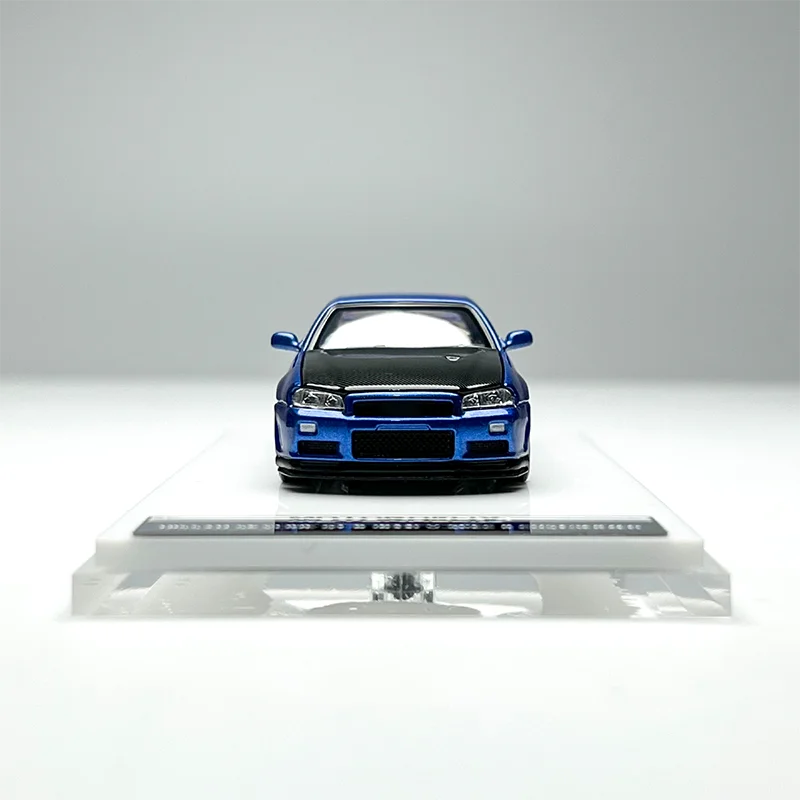 

MH MOTORHELIX 1:64 Scale SKYLINE GTR R34 Alloy Car Model Static Collection Decorated Holiday Gifts Toys