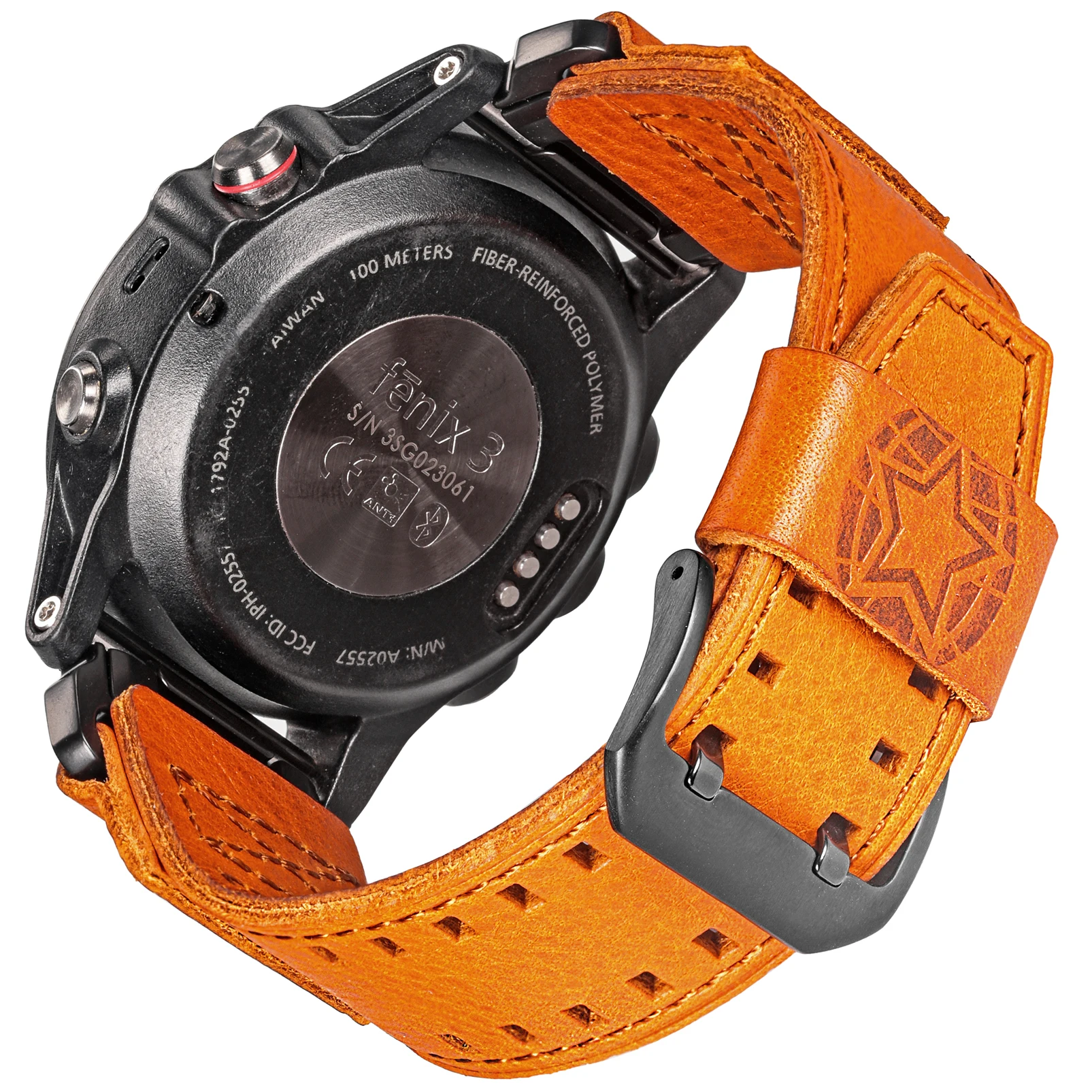 Hemsut Heritage Quickfit 26/22/20mm Leather Watch Bands For Garmin Fenix Tactix Epix Instinct Quatix Descentonly strap)