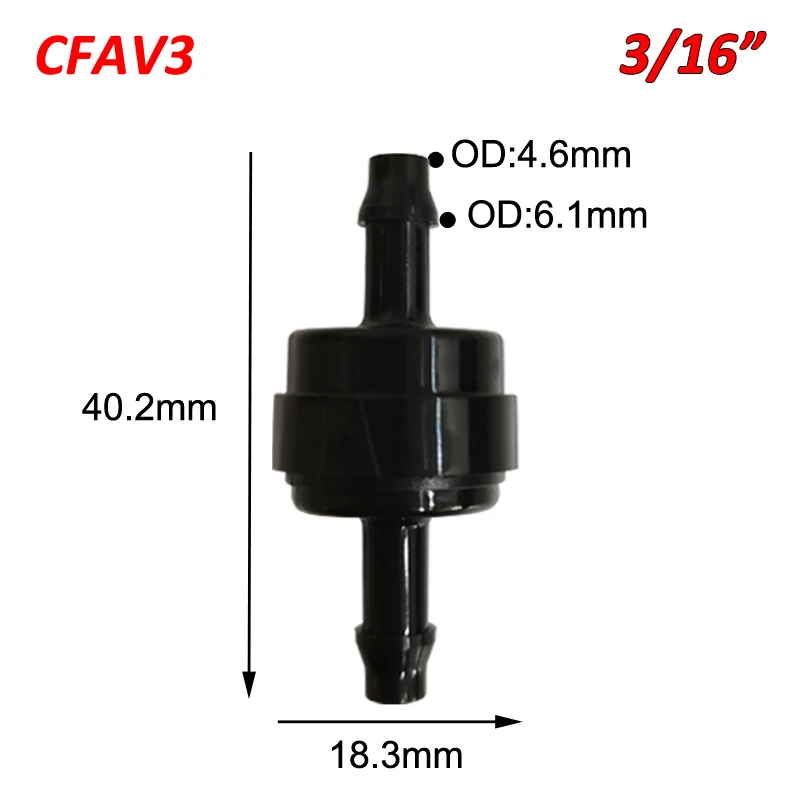 3/16” Fuel check valve Gasoline diesel high temperature resistant non-return one way valve car wiper Filling machine