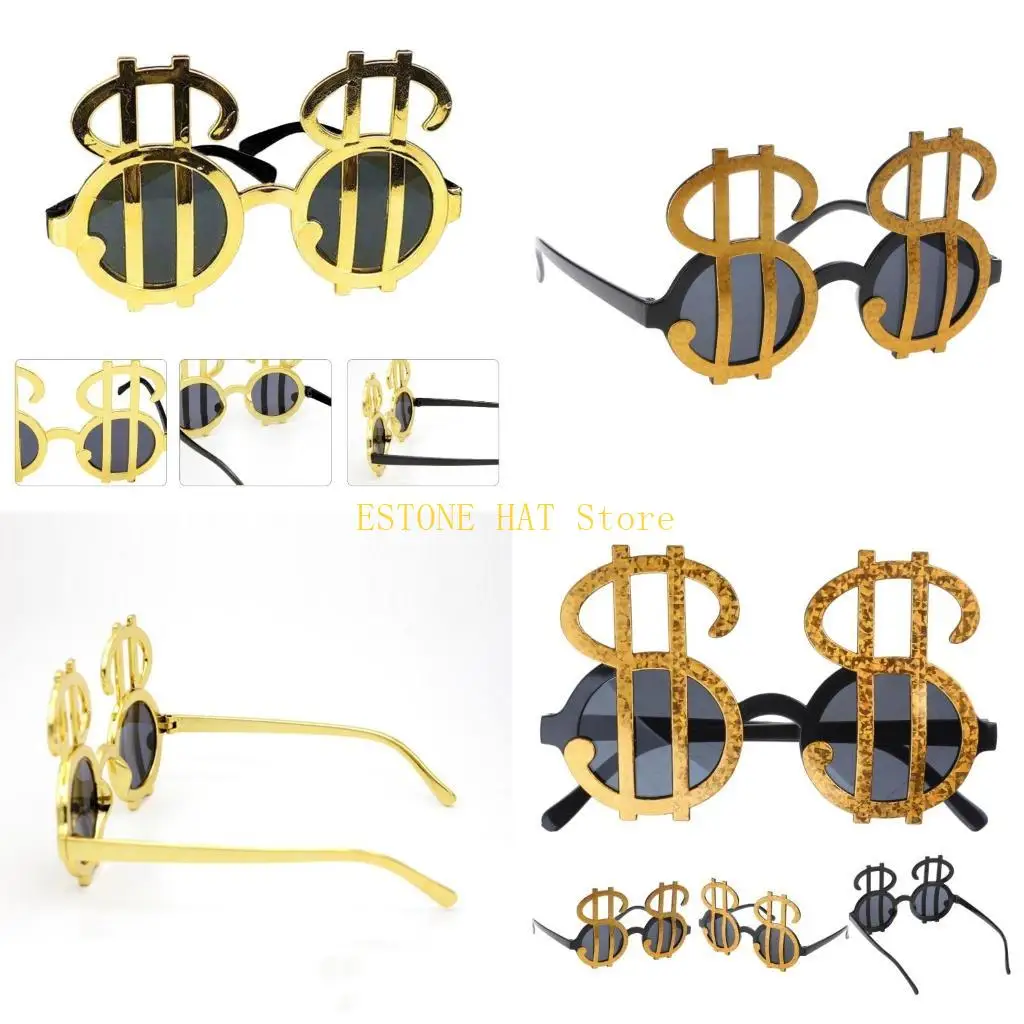 49MF Funny Cash Sunglasses Photo Booth Props Glasses for Summer Holiday Livehouse Club Funny Novelty Party