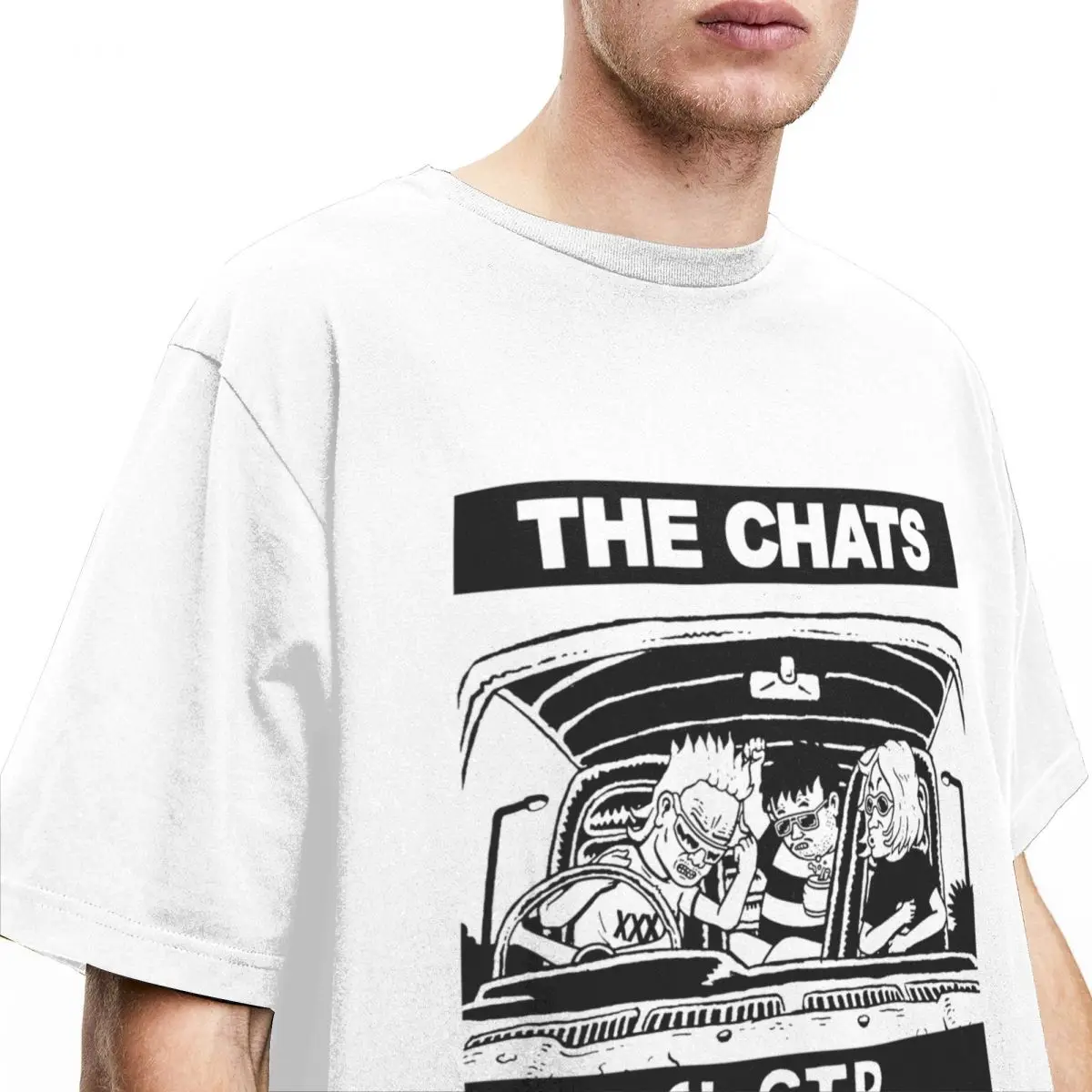 Rock The Chats Pist Surf Shirt Merchandise Men Women 100% Cotton Creative punk music band T-shirt Short Sleeve Clothing Summer