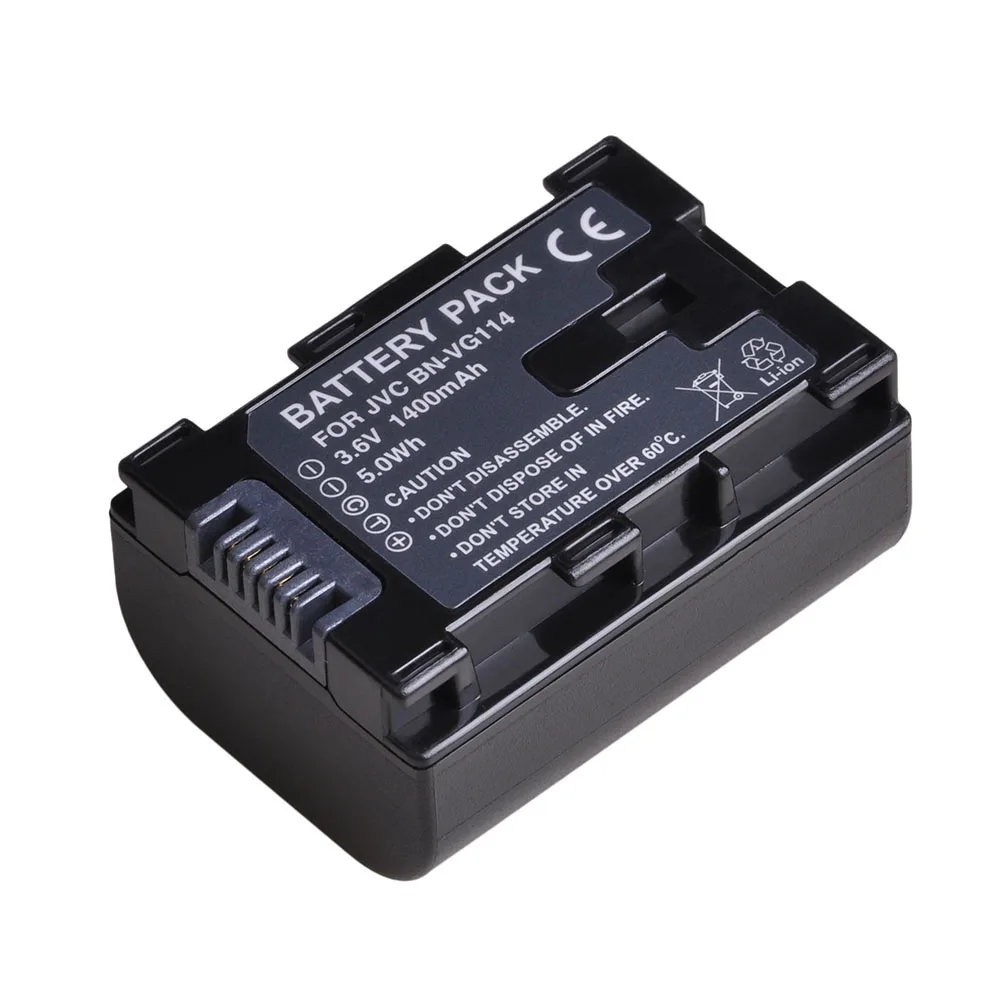 BN-VG114 Battery Pack 1400mAh /LCD Charger for JVC GZ-HD,GZ-HM,GZ-MS,GZ-MG,GZ-E,GZ-EX,GZ-GX,GZ-G Series Camcorder BN-VG121