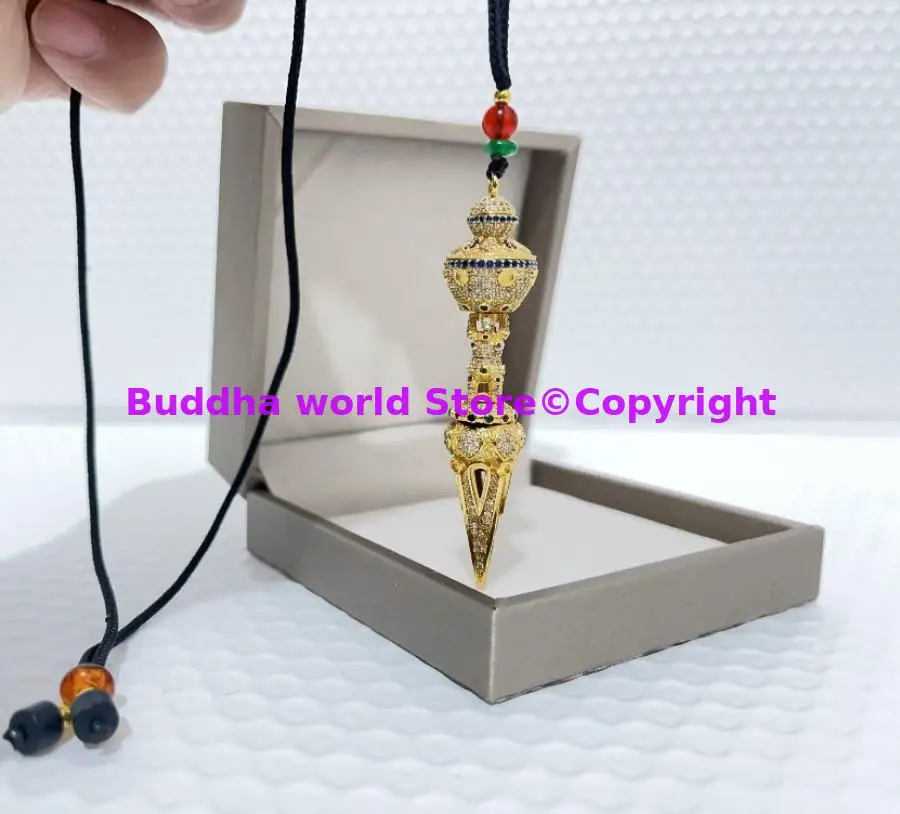 

GOOD phurpa Demon subduing pestle Vajra Diamond Pendant Amulet Southeast Asia Buddhist Buddha exorcise evil spirits protection