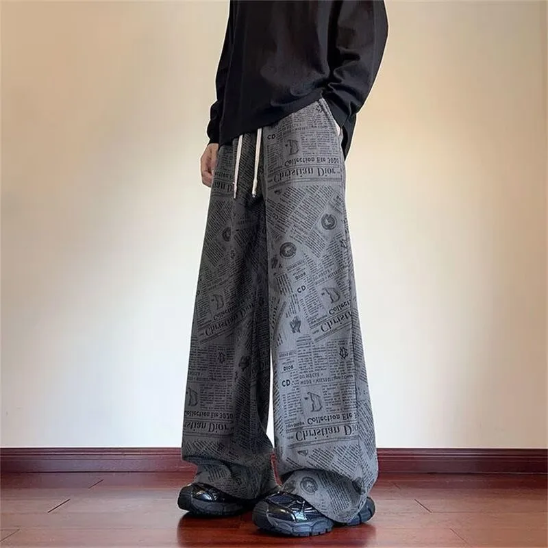 

2026 New Men Pants Joggers Spring Loose Sweatpants Drawstring Casual Pants Workout Running Sports Trousers Men Clothing