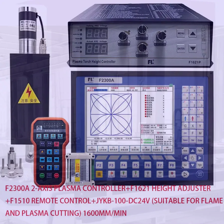 

CNC plasma flame controller 2-axis kit F2300A F1621P THC lifting body JYKB-100-DC24V T3 remote F1510 ion cutting machine equipme