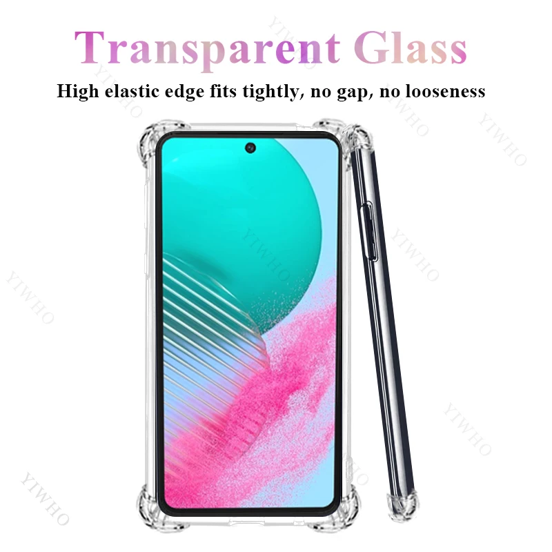 Clear Phone Case for Samsung Galaxy M54 SM-M546B TPU Shockproof Thickened Transparent Case for Samsung M 54 Anti-scratch Covers