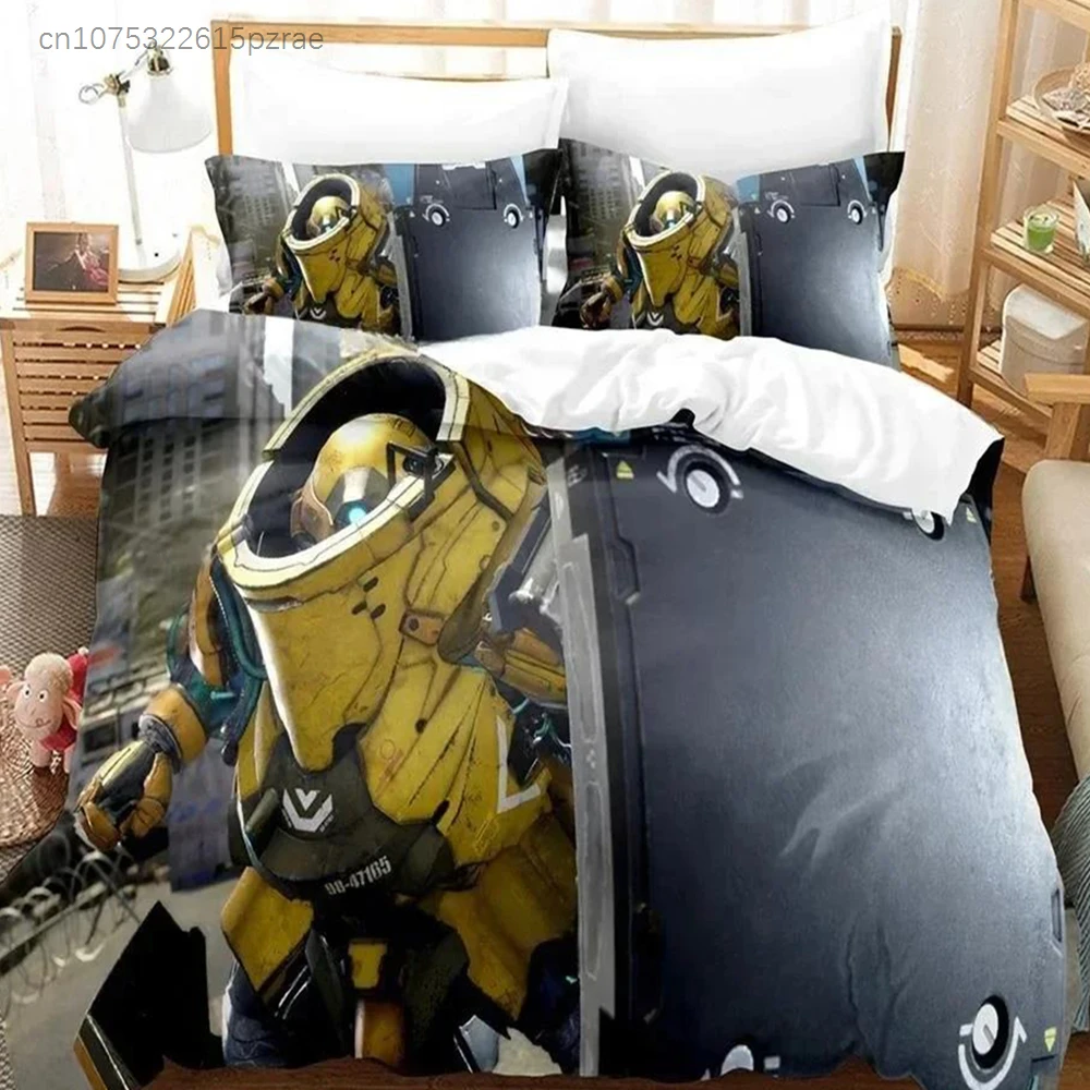 3D Game Bed Sheet Sets Exoprimal Bedding Set Printed Bed Set With Pillowcase Duvet Cover Soft Queen King Size Bedclothes Home 4