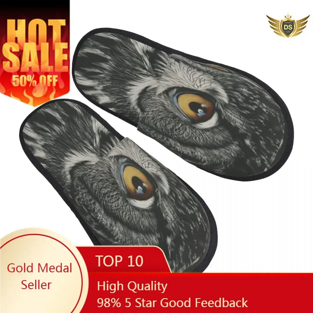 

Men Women Plush Indoor Slippers European Eagle Owl Flying Lovely Oriental Owl Warm Soft Shoes Home Footwear Autumn Winter 2023