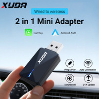 XUDA 2025 New Mini 2-in-1 Wireless CarPlay Adapter, Wired to Wireless CarPlay and Android Auto Smart Box, Stable Transmission,