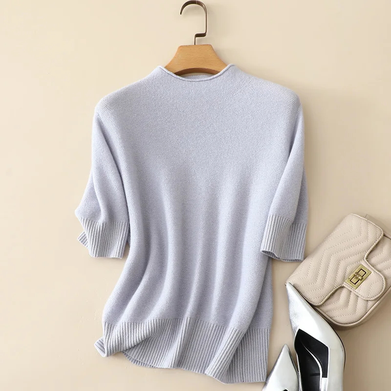 masigoch autumn fashion thick casual 100% cashmere half turtleneck sweaters