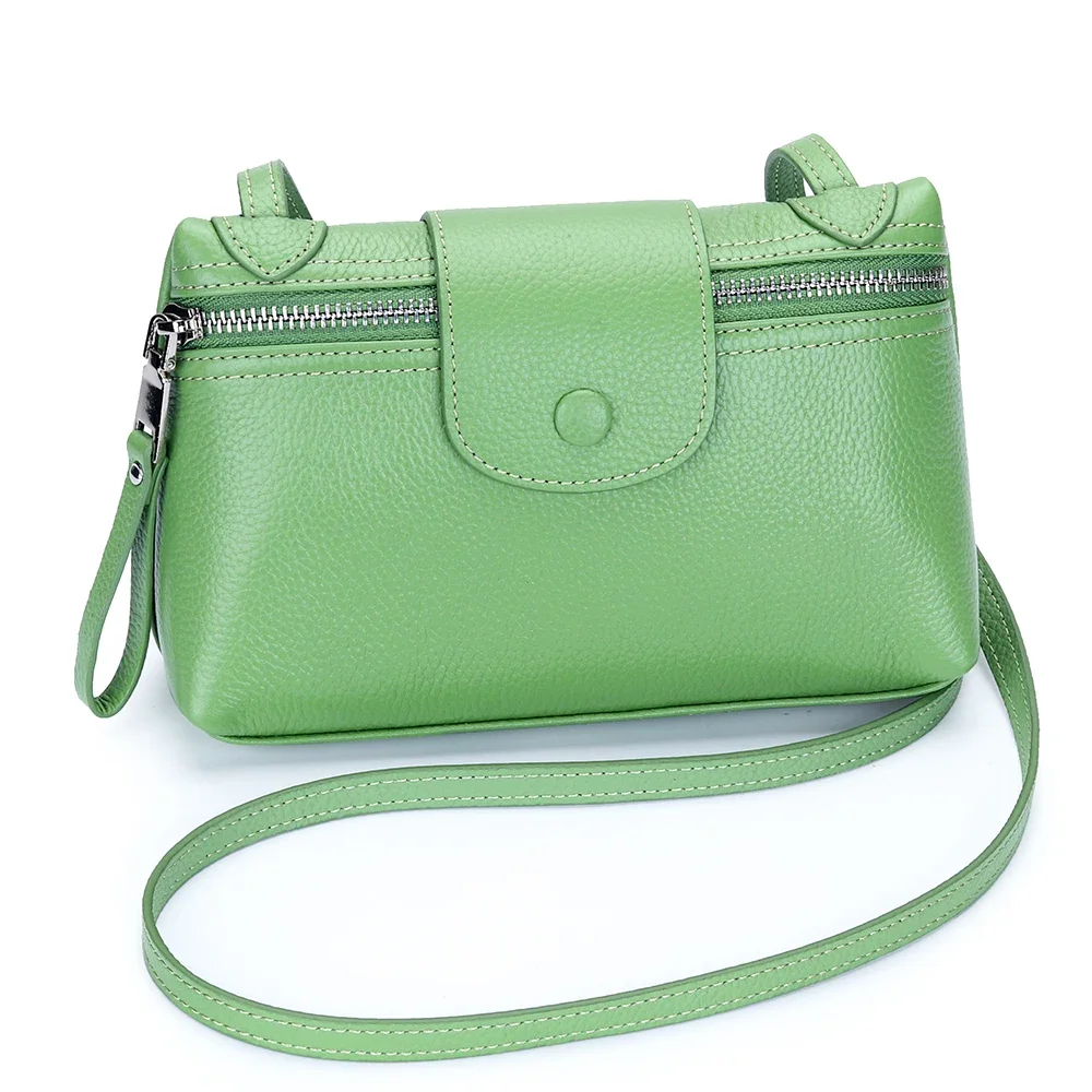 Imagem -03 - Bolsa de Ombro de Couro Genuíno para Mulheres Pequenos Bolsas Crossbody Bolsas e Bolsas Elegantes para Senhoras Carteira