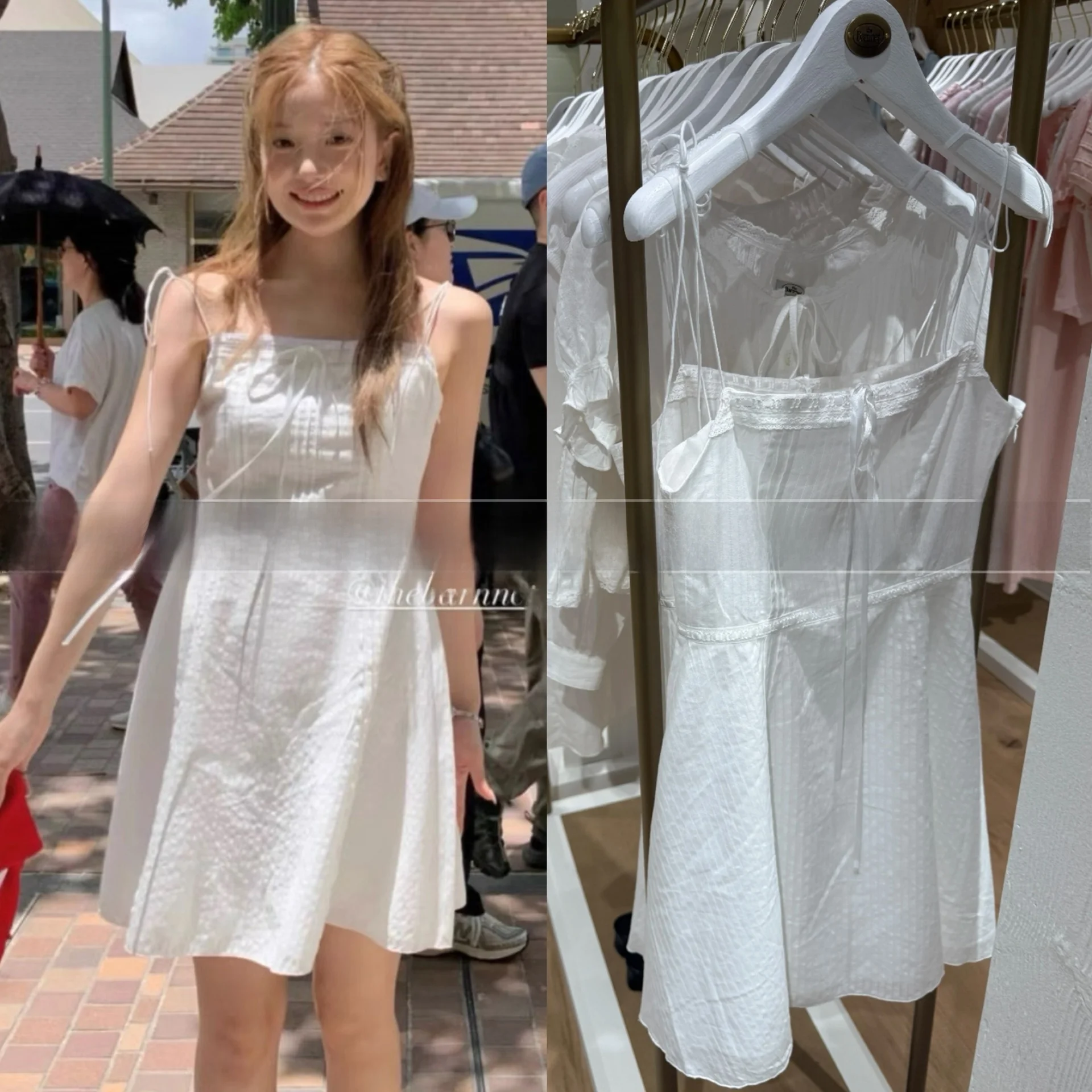 the Barnnet Summer New Lace Trim Svel Belted Dr ort Skirt Vaion Sle High Waist A-Line Silhouette Invisible Zi...