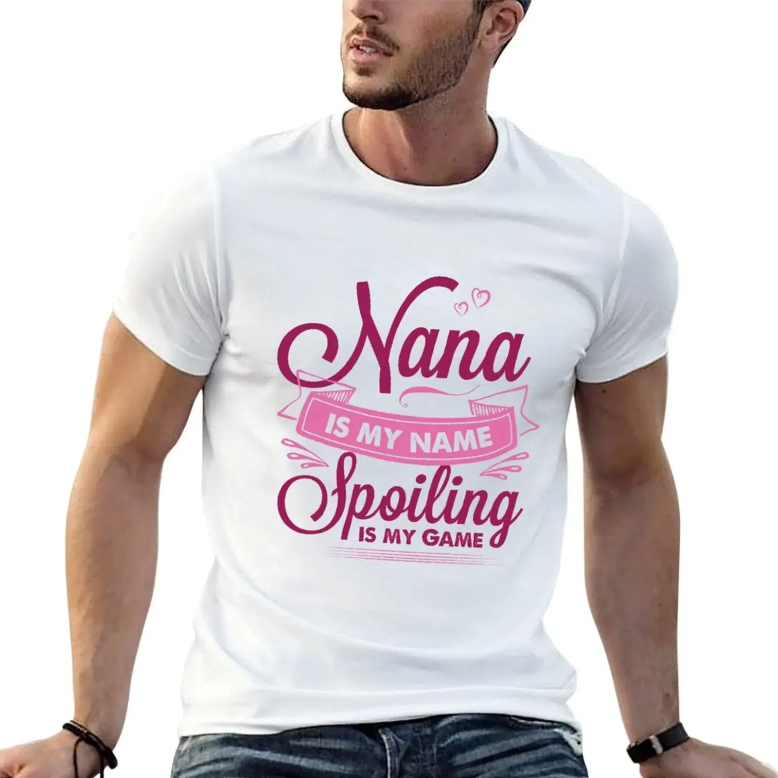 

Nana Is My Name Spoiling Is My Game T-Shirt tops sports fans animal prinfor boys t shirts for men cotton