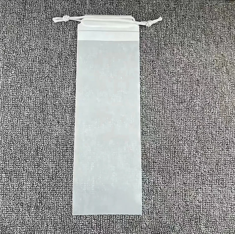 50pcs Long Plastic Drawstring Pocket Protector Mousepad Mat Storage Bags Frosted Waterproof Dustproof Board Game Playmat Bag