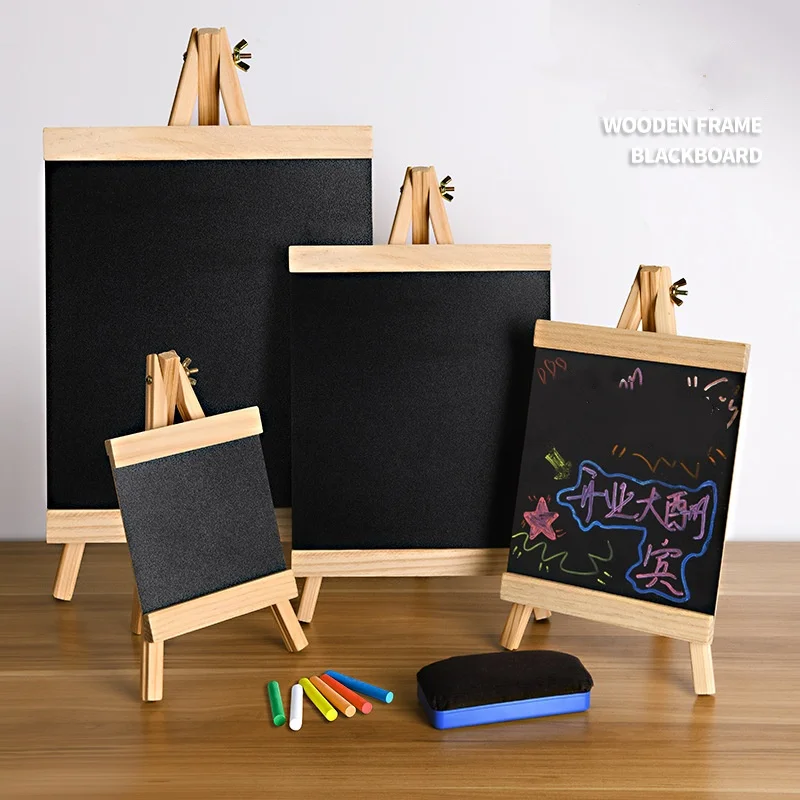 Planche à dessin pliante en bois et support de chevalet pour tableau noir, chevalet de table artistique Portable pour étudiants, croquis et écriture de bricolage