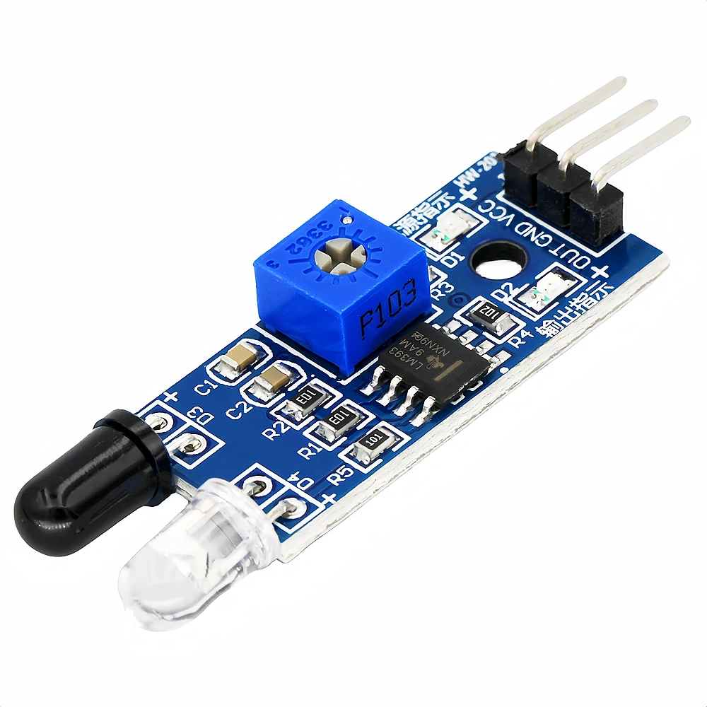 IR Infrared Obstacle Avoidance Sensor Module Smart Electronics for Arduino Smart Car Robot 3 Pin Reflective Photoelectric