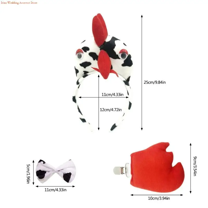 G92D Thổ Nhĩ Kỳ Đầu Bowtie Thổ Nhĩ Kỳ Đuôi 3 Cái/bộ Lễ Tạ Ơn Thổ Nhĩ Kỳ Trang Phục Bộ Cho Halloween Lễ Hội Cosplay