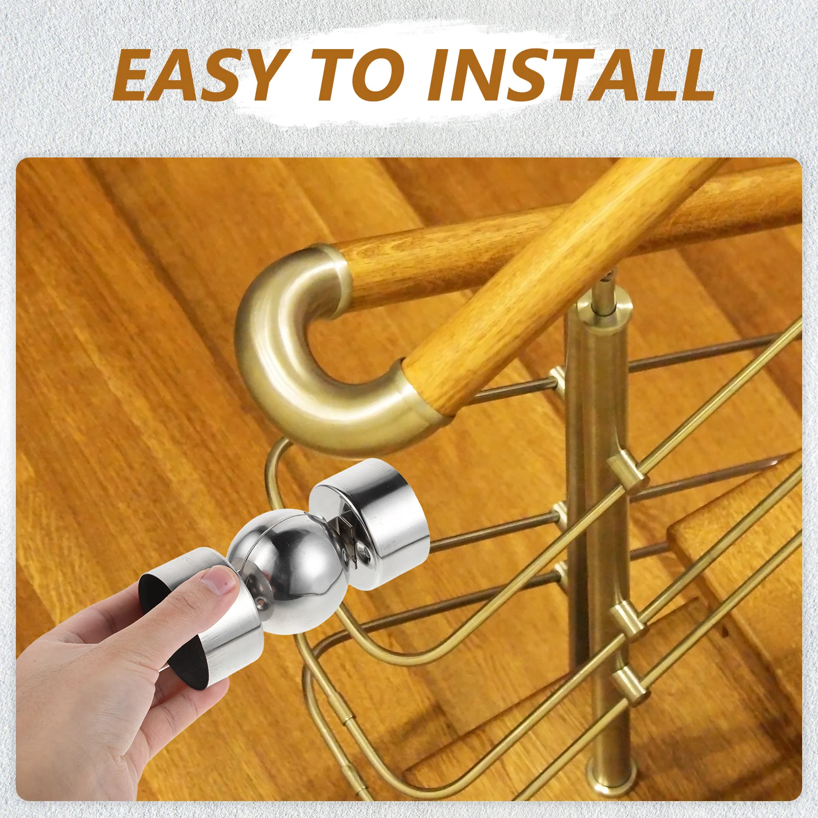 

Stair Railing Connector Premium Stainless Steel Handrail Joint for Staircase Handrail Repair and Safety Secure Fit