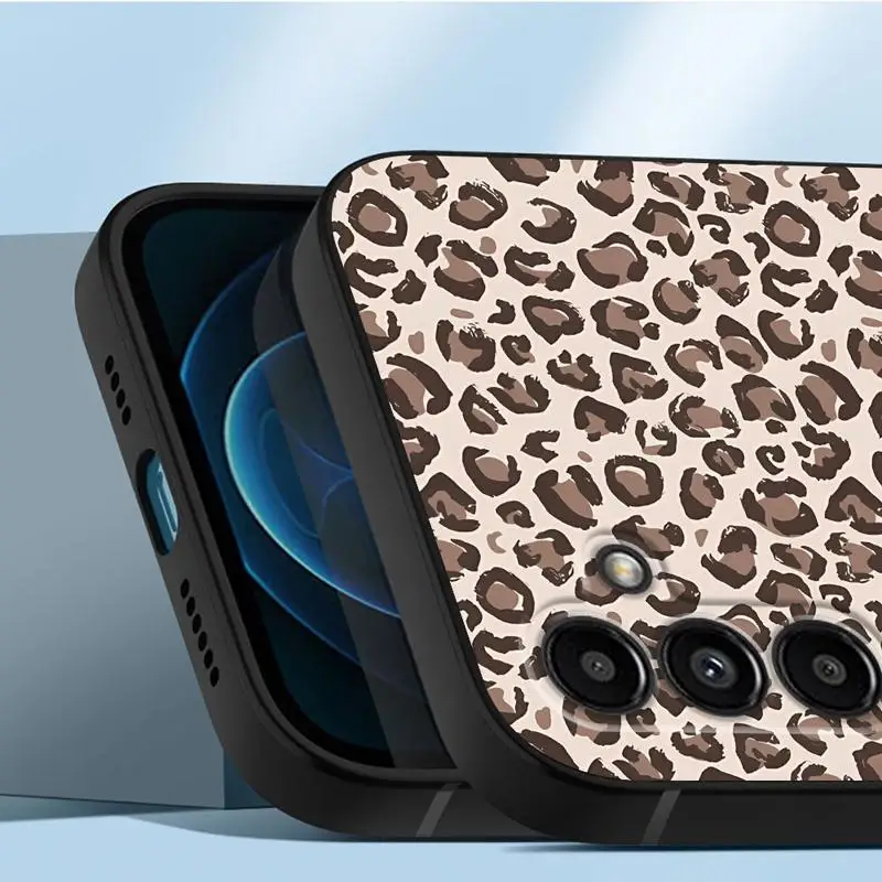 INS Brown Leopard Print Phone Case for Samsung Galaxy A10 A20e A20 A30 A40 A50s A70s A90 A01 A02 A03s A04s A05s A21s A31 A41 TPU