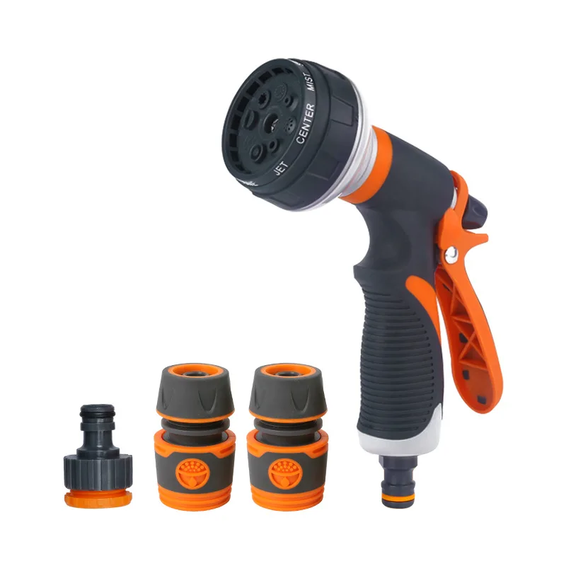 Suitable for gardening watering, watering, car washing, shower nozzle high-pressure spray water gun adjustable water outlet mode