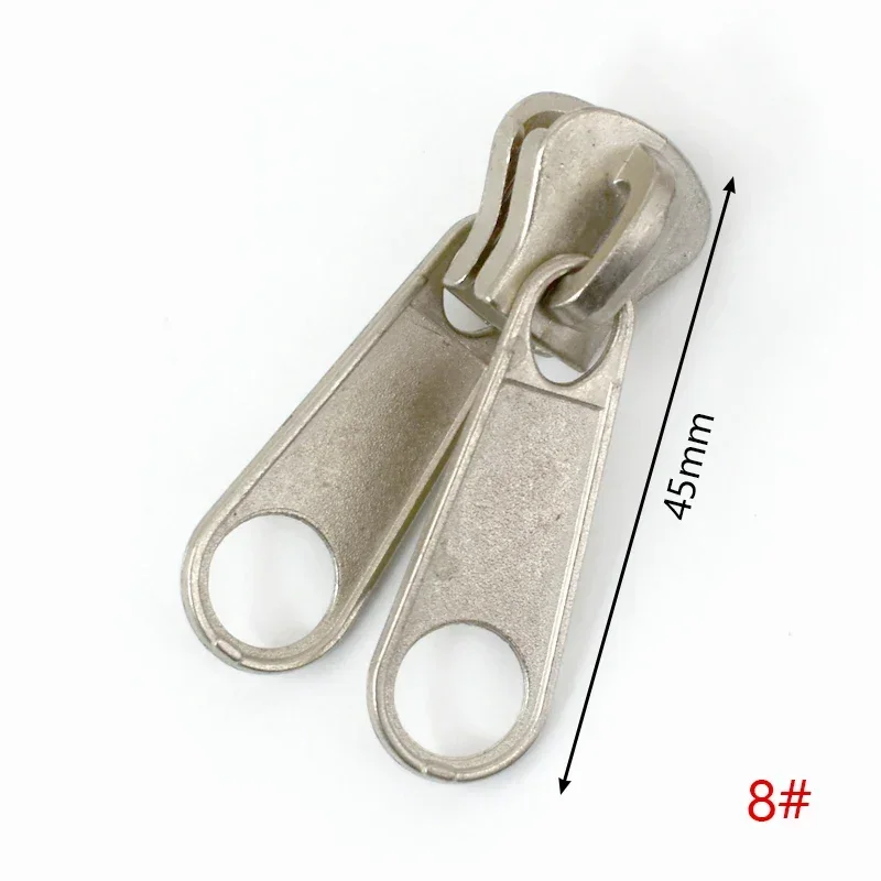 5 Stück 3 # 5 # 8 # 10 # Reißverschlussschieber für Harz-Reißverschlüsse, doppelter/drehbarer Zuglaschenkopf, Kleidung, Nähen, Reißverschlusszieher, austauschbares Zubehör