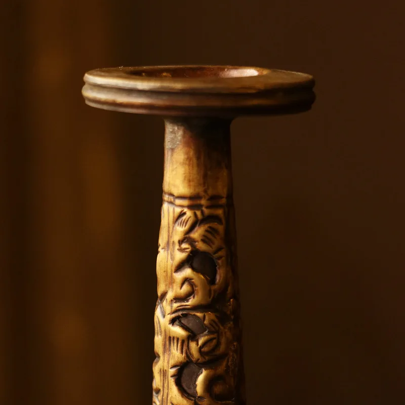 Tibetan Trumpet, Brass Handmade Nepalese Horn, Extendable, Antique Collectible, Religious Instrument, Traditional Craftsmanship