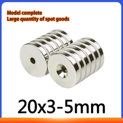 5/10/20PCS 20x3-5mm N35 Starke Magnete 20*3mm Loch 5mm Senkkopf Neodym Magnet 20x3-5mm Permanent NdFeB Magnetische 20*3-5 m