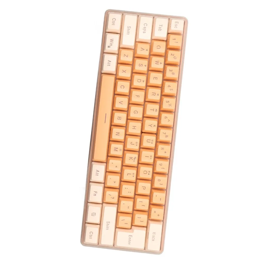Funny 61 Keys 60% Wired Gaming Keyboard 8 Backlight Effects USB Wired RGB Mini Keyboard Plug and Play Compact Keyboard Typist