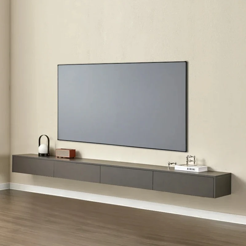 

Solid Wood Black Tv Stand Living Room Storage Floating Designer Tv Cabinet Bedroom Universal Meuble Television Salon Furniture
