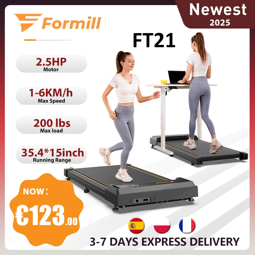 Formill ft21 flaches Laufband, 2,5 PS Motor, 1-6 km/h Geschwindigkeit, rutsch feste Stoß dämpfung,