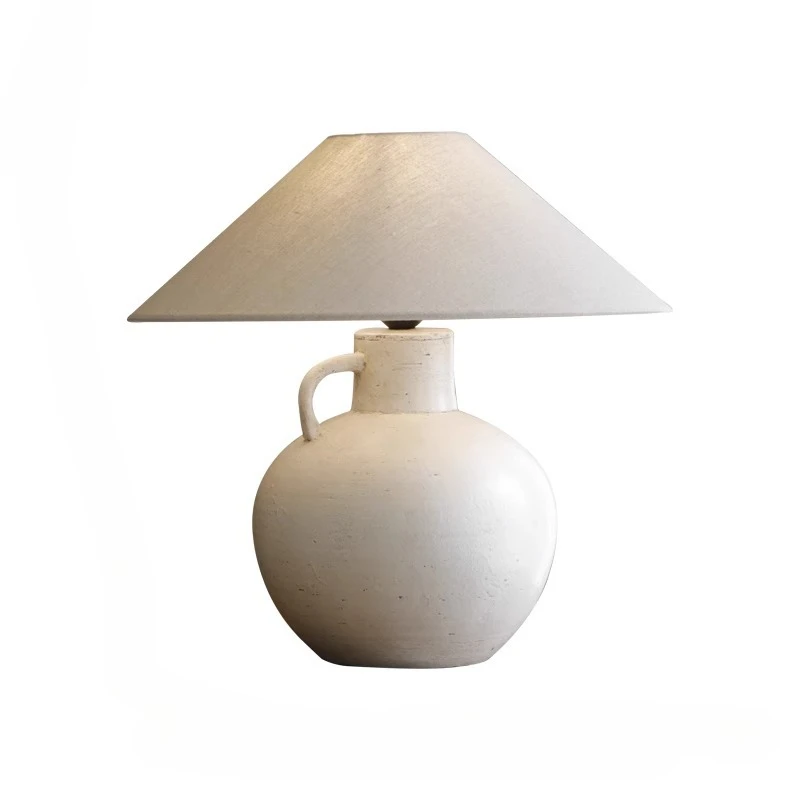 

Handmade decorative desk lamp, homestay bedroom ornament, new Chinese bedside, Japanese wabi-sandy wind