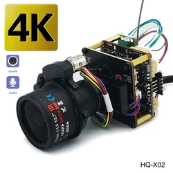 5X 4K 8mp Ip Camera Module,  OV08C10 Starlight Sensor, Motorized 2.7-13.5mm Optical Zoom Auto Focus,SD Card Slot Camhipro APP