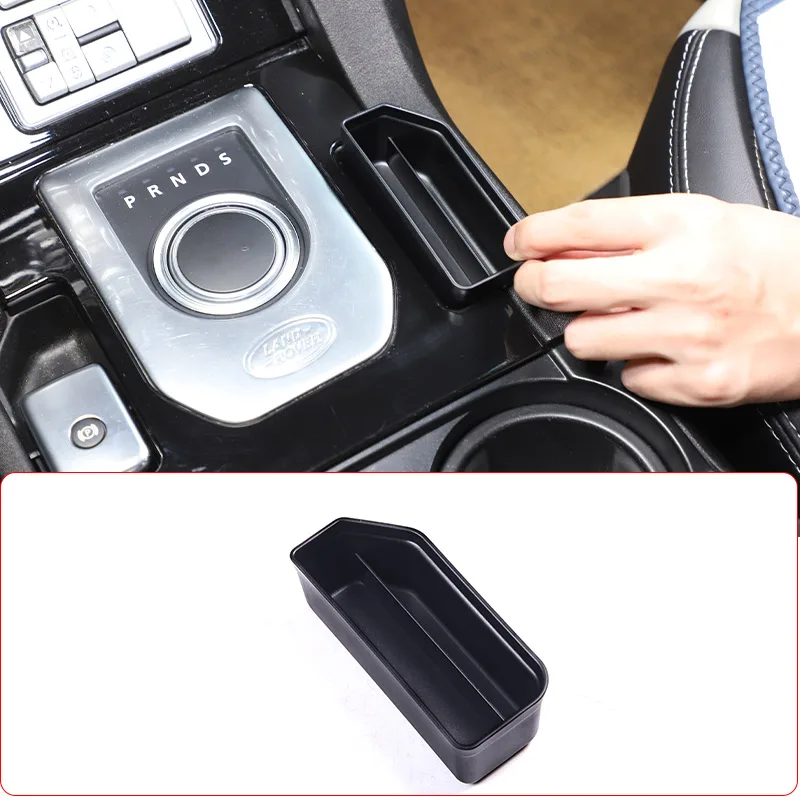 For Land Rover Discovery 4 LR4 2010-2016 ABS Black Car Center Control Shift Side Storage Box  Tidy storage box Car accessories