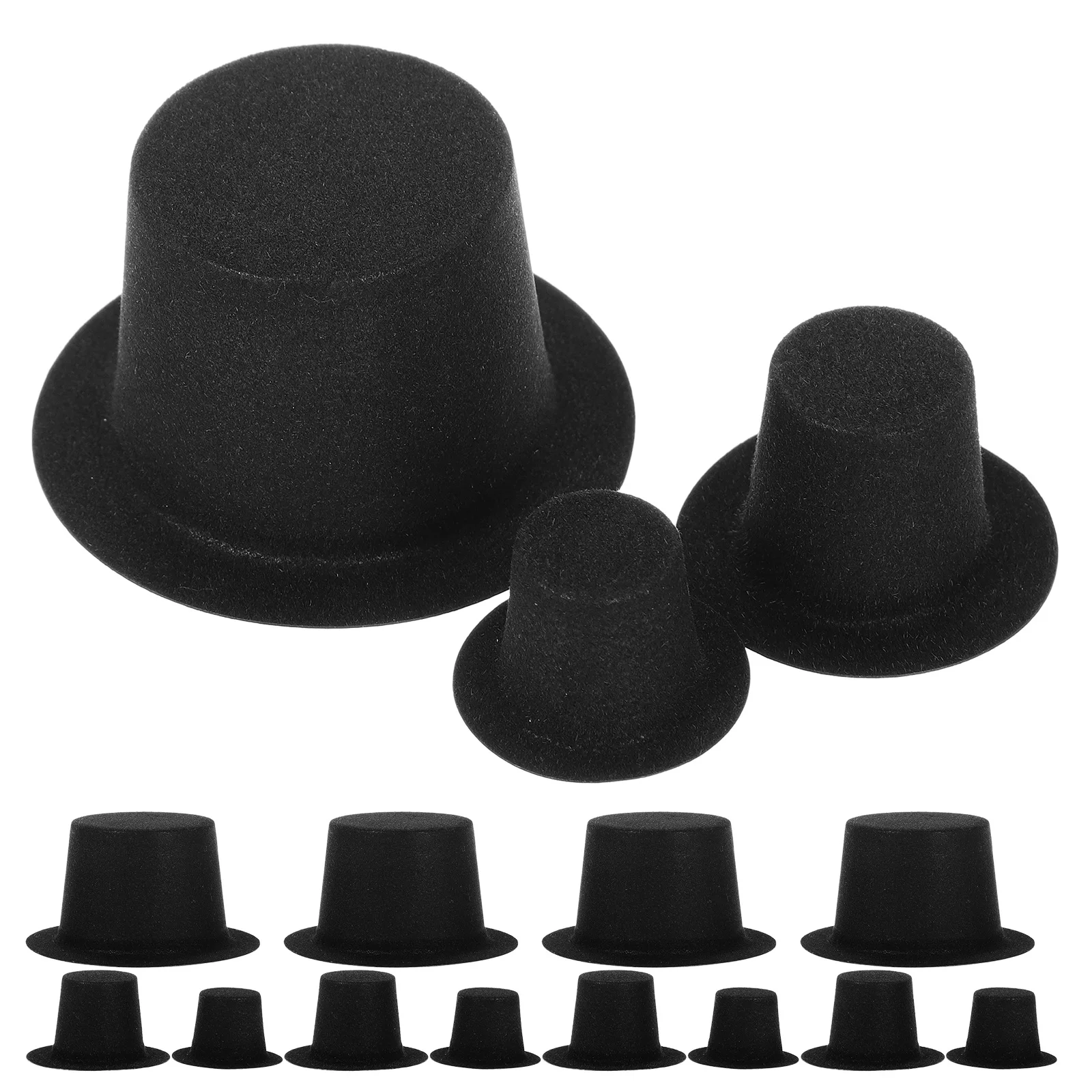

60 Pcs Mini Hat Decoration Hats for Crafts Christmas Pet Snowman Pvc Flocking