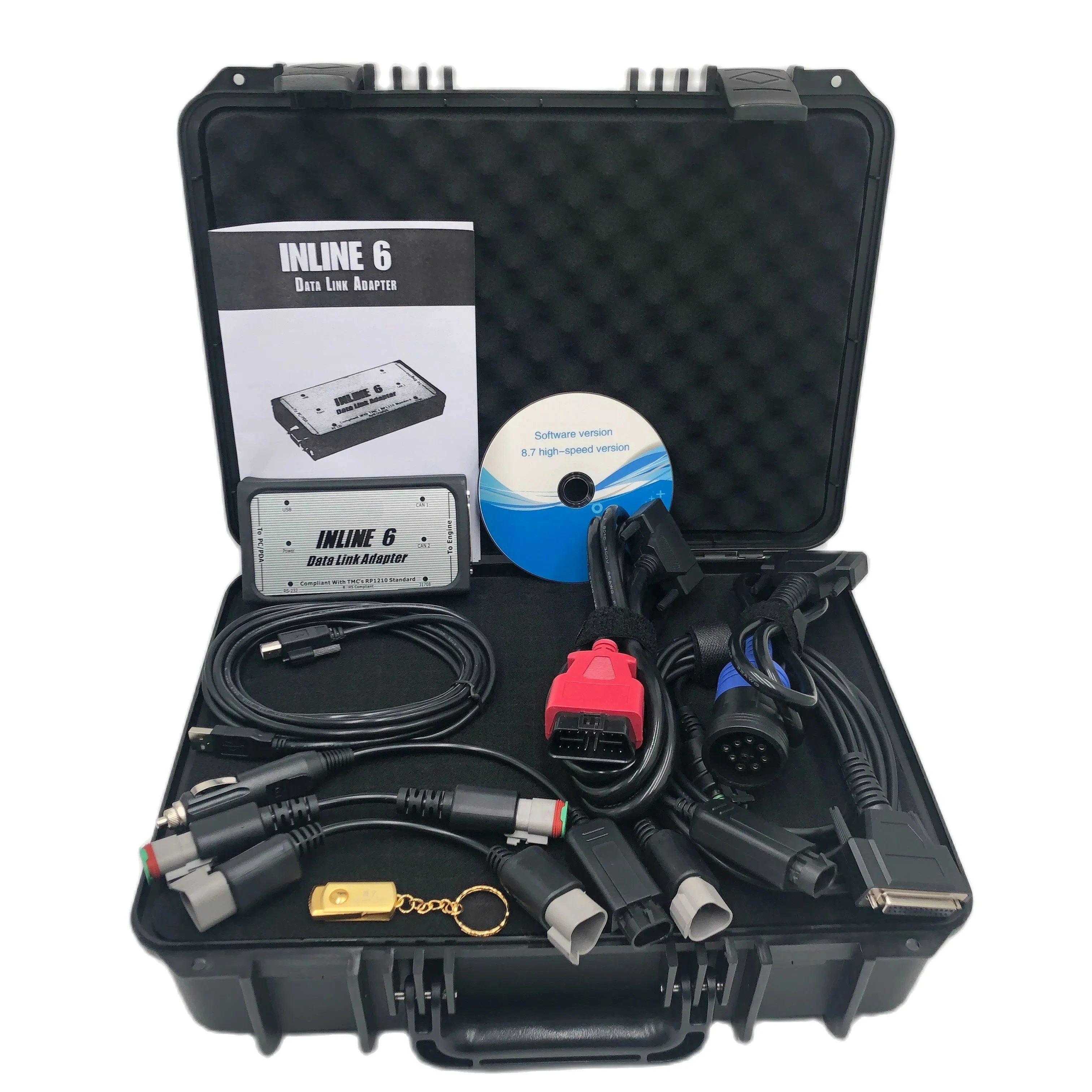 Suitable for INLINE 6 data adapter kit, high-performance diagnostic tool, scanning tool, USB&25 pin connection