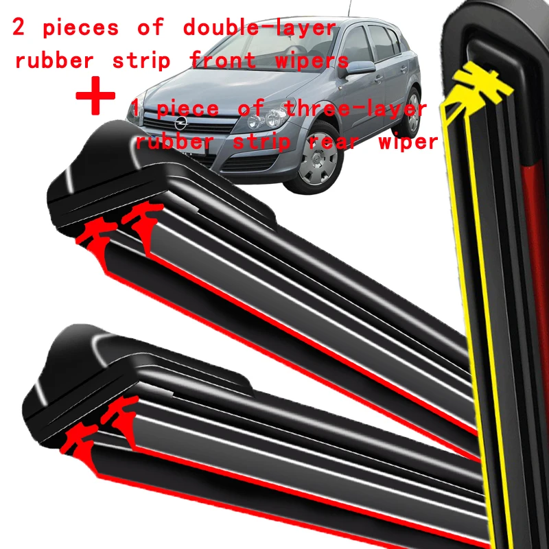 

Wiper Front Rear Wiper Blades Set For Opel Astra H 5 door Hatchback 2004-2009 2005 2006 Windshield Windscreen Window 22"18"12"