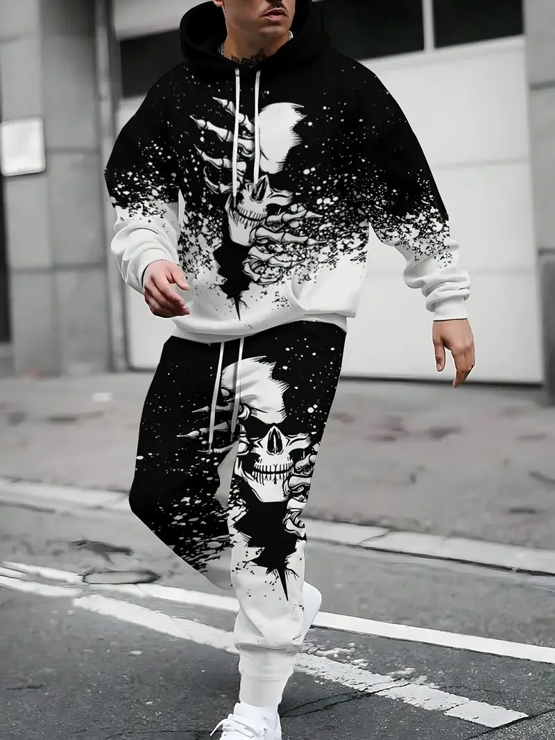 Autumn Mountain Sea 3D Printed Hoodie Suit Men Sweatshirts Sweatpants Casual Fashion Two Piece Tracksuit Set Men\'s Clothing