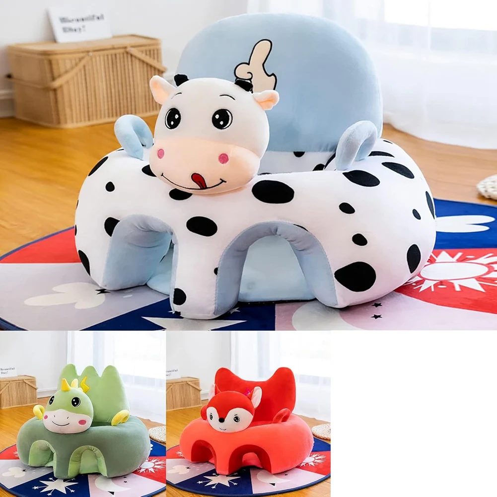 Sedia di supporto per divano per bambini Sedia da seduta per bambini in morbido peluche per animali dei cartoni animati Sedia da seduta per apprendimento-A27R