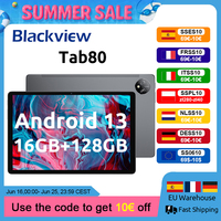 Blackview Tab 80 Android 13 Tablet 8GB+128GB 10.1-inch HD Display T606 Octa Core 7680mAh 2.4G/5G WiFi 13MP Rear Camera 4G tablet