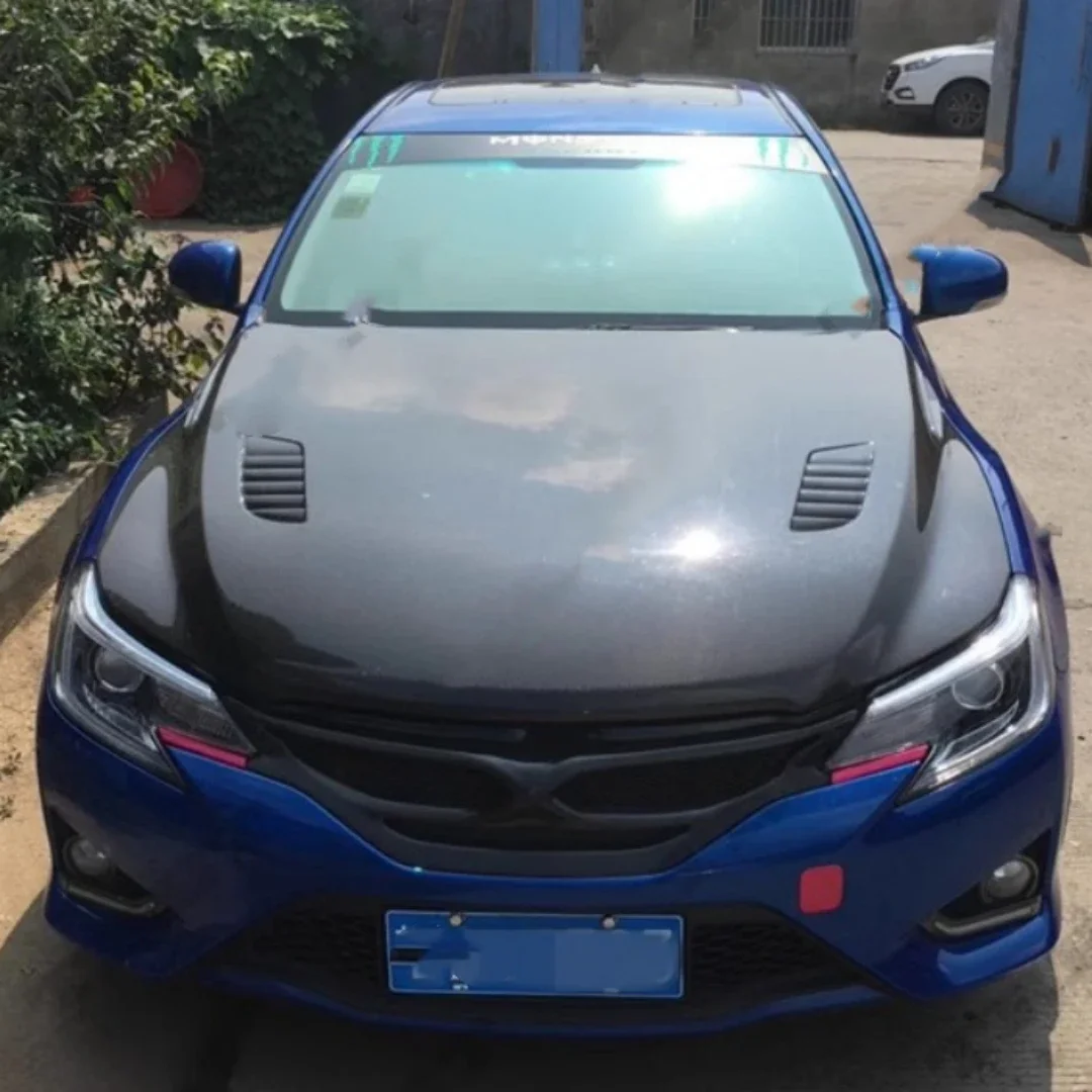 

Комплект кузова из углеродного волокна, капот двигателя в сборе для Toyota Reiz 2010 2012 2013, конвертируйте автоаксессуары