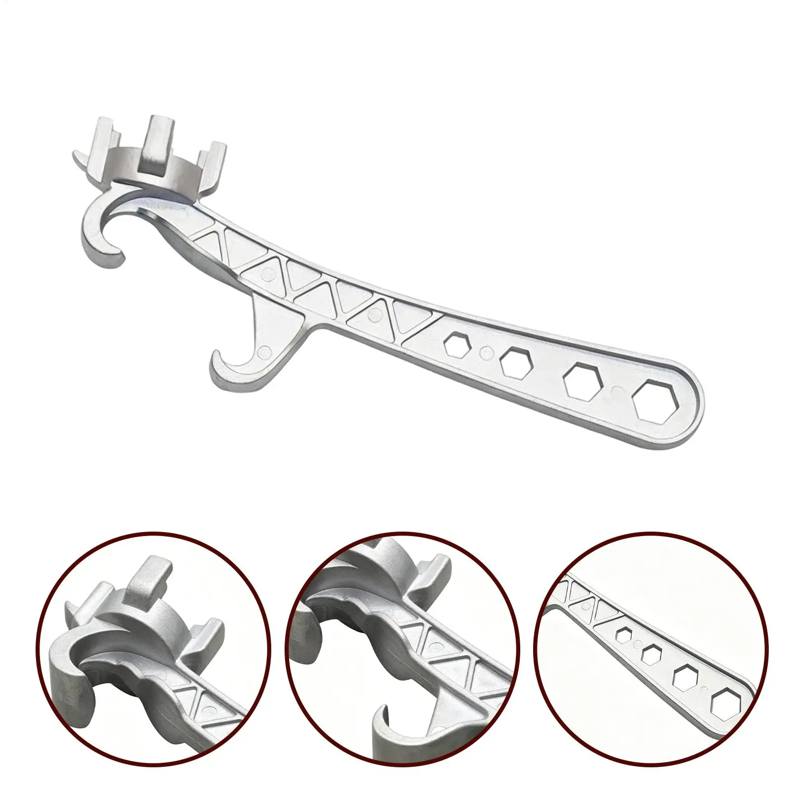 Rafford Aluminum Drum Opener Wrench Multifunction Bucket Lid Remover Tool for Gallon Pails Kitchen & Garage Use