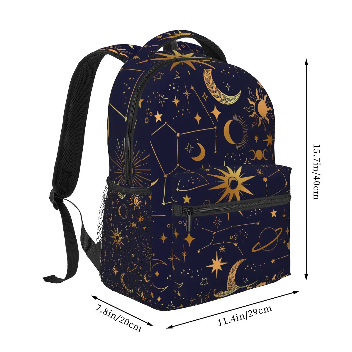 Night Sky Celestial Stars Zodiac Constellations Backpacks Boys Girls Bookbag Students School Bags Travel Rucksack Shoulder Bag