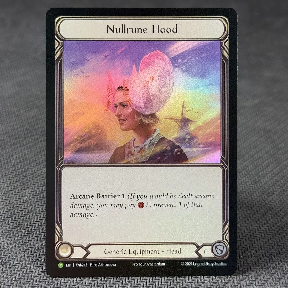 FAB FOIL 4 Rainbow Foil Proxy Cards, Nullrune Full Set & Rare Holo Cards for Deck Building & Collection