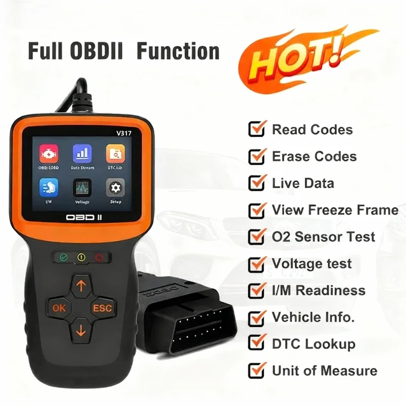 

V317 OBD2 Vehicle Information Reading Diagnostic Tool Advanced Automotive Engine Maintenance Tools Fault Diagnosis Instrument